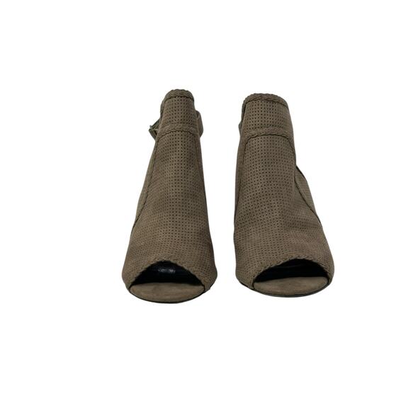 MIA Pat Brown Vegan Suede Open Toe and Heel Booties Sandals Size 10M - Picture 6 of 11